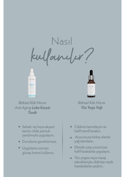 Yaşlanma ve Leke Karşıtı Anti-Aging Bitkisel Kök Hücre Bakımı Tonik Yoga Yağı Aha/bha indirimleri