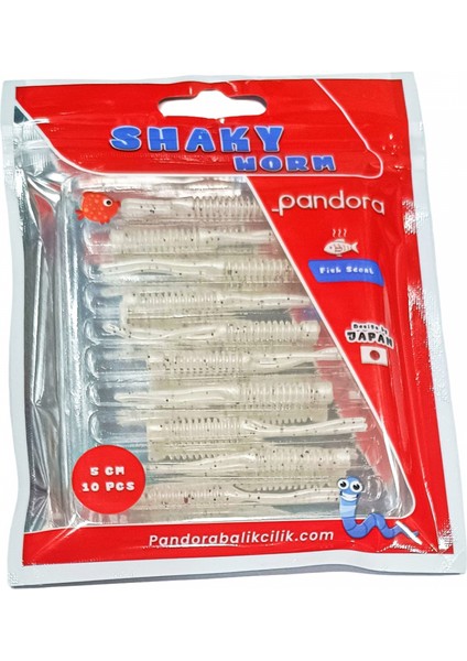 Pandora Shaky Worm 5 cm White Glitter