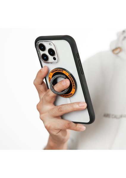 Parmak Ring Stand Magnetik 360 Derece Dönebilen Double Ring Serisi Turuncu fırsatları