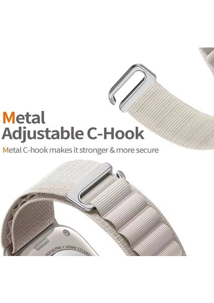 Apple Watch Series Ultra 10/9/8/7/6/5/4/se/3/2/1 49MM-46MM-45MM-44MM-42MM Uyumlu Alpine Loop Kordon