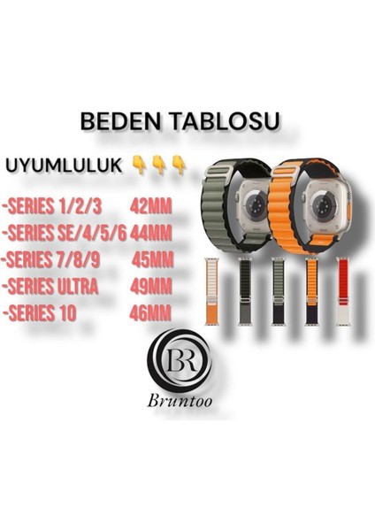 Apple Watch Series Ultra 10/9/8/7/6/5/4/se/3/2/1 49MM-46MM-45MM-44MM-42MM Uyumlu Alpine Loop Kordon fiyatları