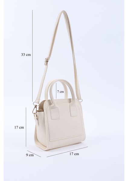 Krem SHK219 Suni Deri ,fermuarlı, Iki Bölmeli ,ayarlanabilir Askılı, El, Kol ve Omuz Çantası fiyatları