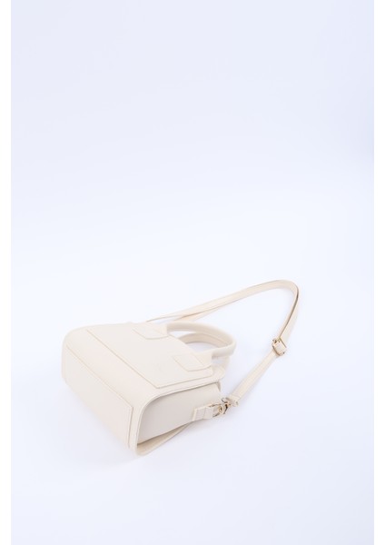 Krem SHK219 Suni Deri ,fermuarlı, Iki Bölmeli ,ayarlanabilir Askılı, El, Kol ve Omuz Çantası