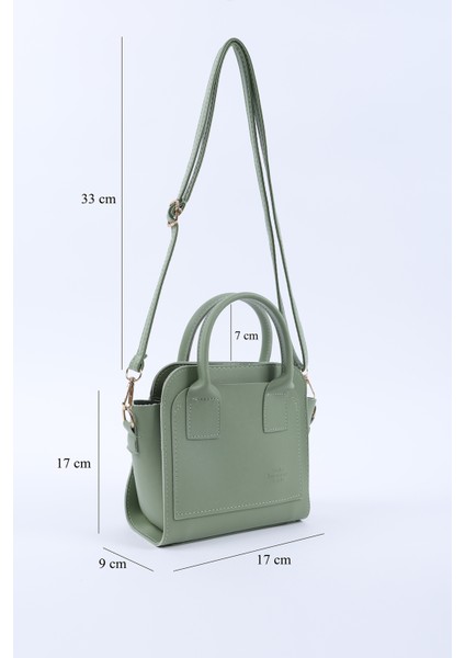 Mint Yeşil SHK219 Suni Deri ,fermuarlı, Iki Bölmeli ,ayarlanabilir Askılı, El, Kol ve Omuz Çantası fiyatları