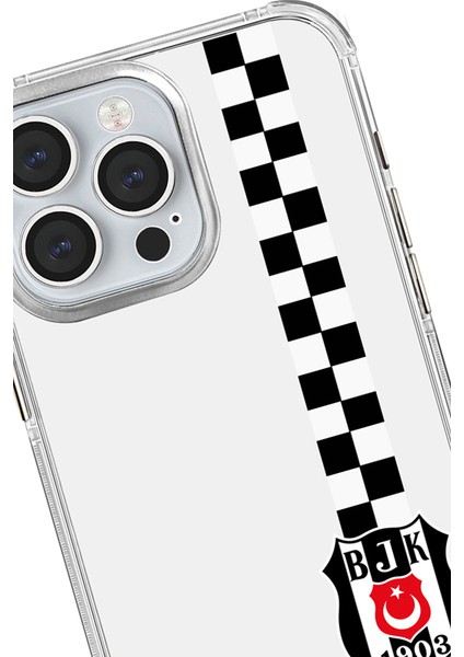 iPhone 15 Pro Max Uyumlu Beşiktaş Dama Şerit Arma Şeffaf Lisanslı Telefon Kılıfı fiyatları