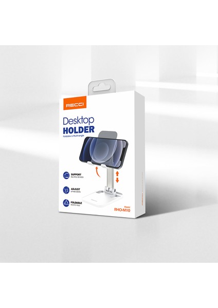RHO-M10 Ayarlanabilir Katlanabilir 90 Derece Dönebilen Telefon ve Tablet Standı
