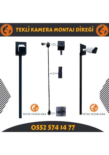 Tekli Kamera Montaj Direği 3 Metre fırsatları