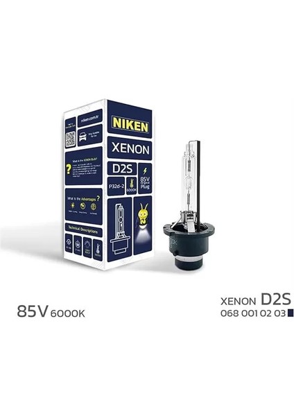 Niken D2S 6000K Beyaz Xenon Far Ampulü, 85V, 35W, P32D-2, 6000K fiyatları