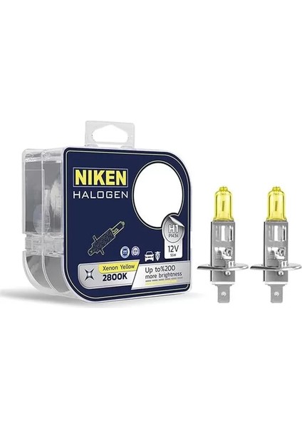 12V H1 55W Sarı Işık Ampul PX26D 2800K, 1 Takım 2 Adet