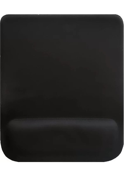 MP02 - Dörtgen Bilek Destekli Mouse Pad | Konfor, Kaymaz Taban, Ergonomik, Yumuşak, Ev,ofis (Siyah)