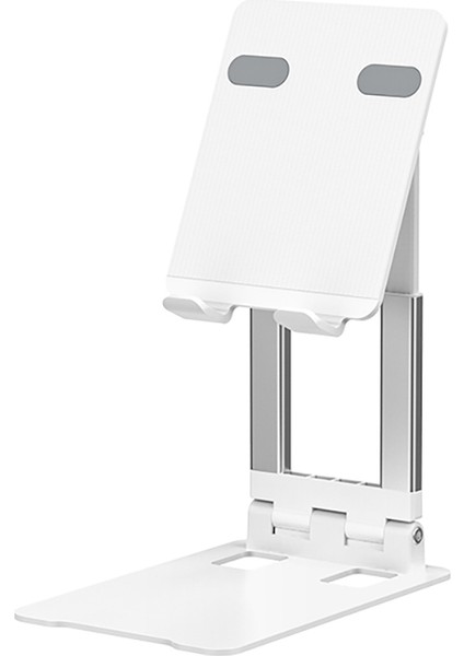 RHO-M08 Telefon ve Tablet Standı Ayarlanabilir Katlanabilir 90 Derece Dönebilen Beyaz