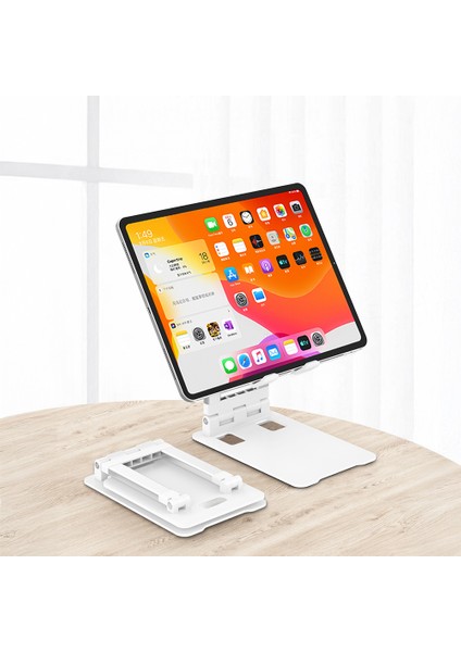 RHO-M08 Telefon ve Tablet Standı Ayarlanabilir Katlanabilir 90 Derece Dönebilen Beyaz indirimleri