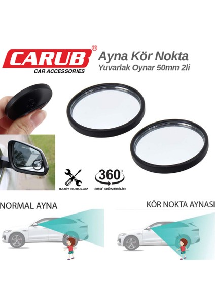 Kör Nokta Aynası Carub 50MM 2'li Carub