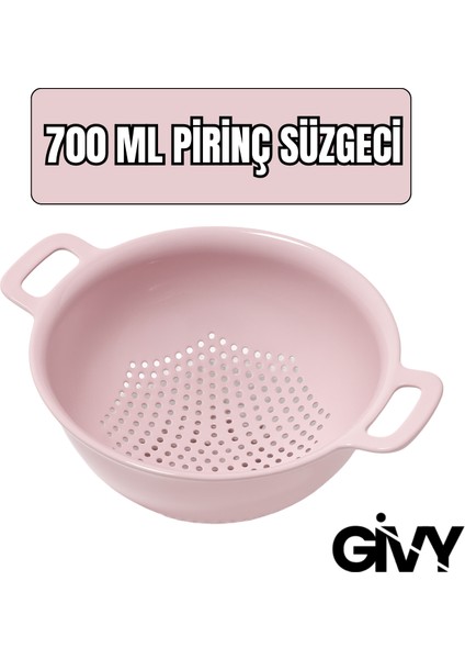 Pirinç Süzgeci 700 ml | Pirinç, Sebze, Bakliyat Yıkama ve Süzme Kabı | Pratik Mutfak Süzgeç