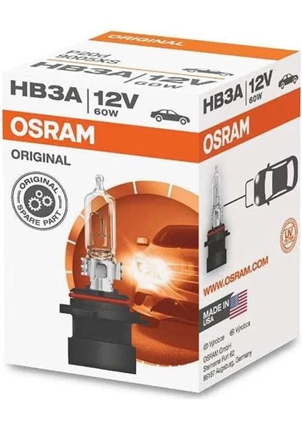 Ampul HB3A 12V 60W Tek Telli Far ve Sis 9005XS