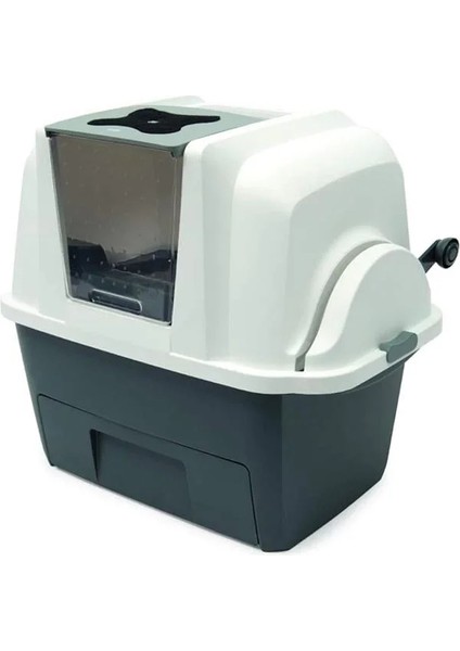 Catit Smart Sift Otomatik Tuvalet Kabı, Gri/beyaz, 66 x 48 x 63 cm
