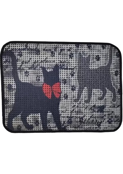 Elekli Desenli Tuvalet Önü Paspası 60 x 45 cm Patiler