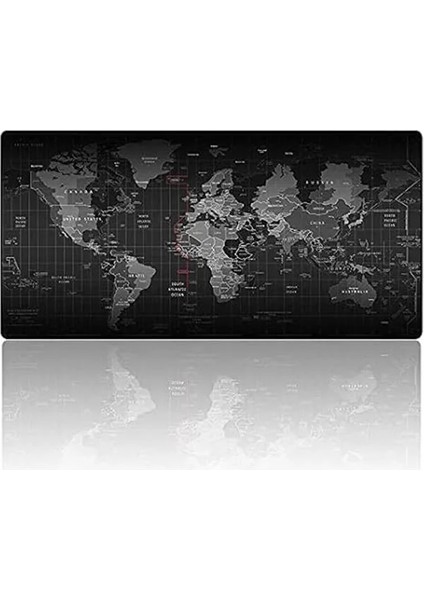 World Map Dünya Haritası Oyuncu Gaming Mouse Pad 90X40 Kaymaz Kauçuk Taban
