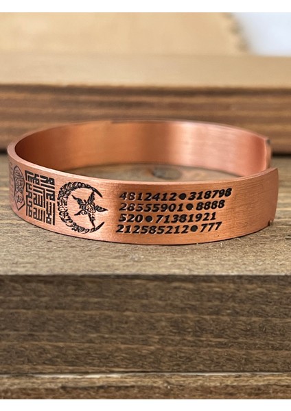 Saf Bakır Bilkeklik Koruma Dualı Şans Rakamlı Koruma Tılsımlı Bakır Bileklik fiyatları