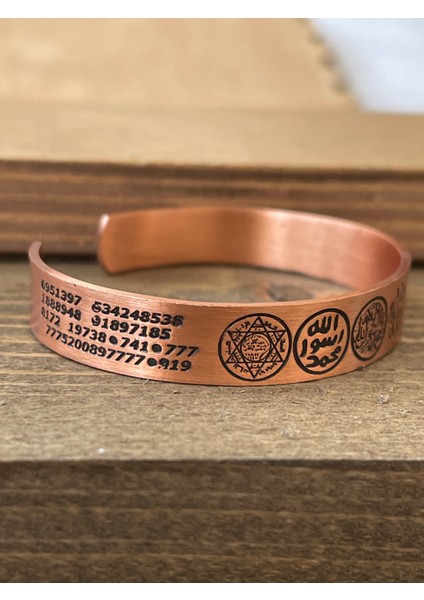 Saf Bakır Bilkeklik Koruma Dualı Şans Rakamlı Koruma Tılsımlı Bakır Bileklik modelleri