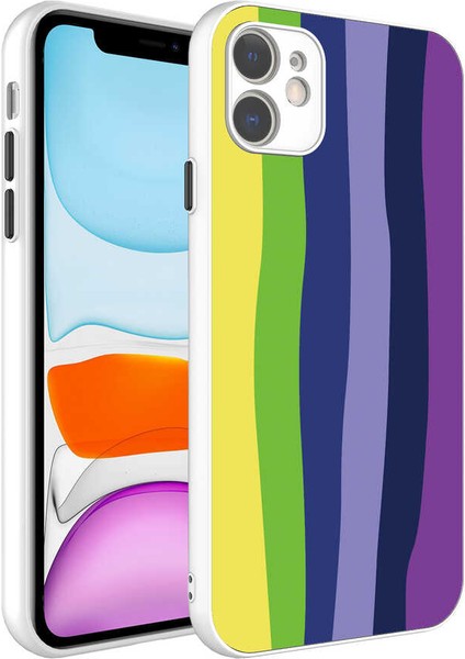 iPhone 11 Uyumlu Kamera Korumalı Renkli Temperli Cppl X-Cam Kapak-No3