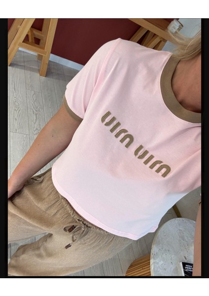Kadın Pembe %100 Pamuklu Tişört Bluz fiyatları