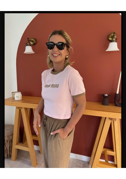 Kadın Pembe %100 Pamuklu Tişört Bluz modelleri