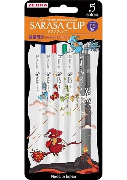 Sarasa Clip 0.5mm Jel Kalem Witch Serisi 5li Set