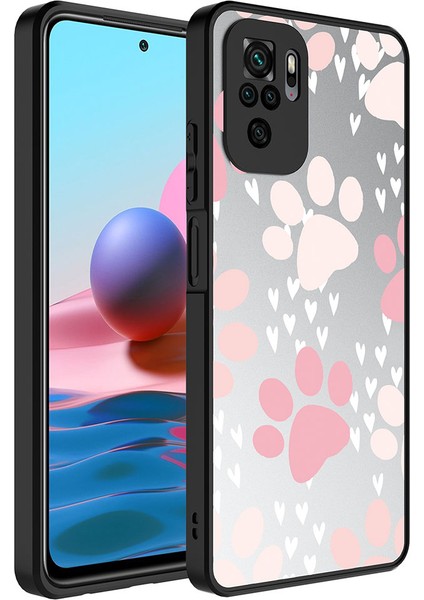 Xiaomi Redmi Note 10 Kılıf Aynalı Desenli Kamera Korumalı Parlak Cppl Mirror Kapak-Pati