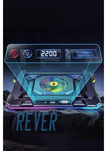 Gaming Laptop Notebook Soğutucu Stand Telefon Tutucu Stant 2200RPM Rgb Işıklı LED Display fırsatları