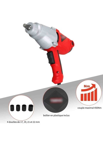 İyisi Yok Elektrikli Oto Araba Lastik Somun Sıkma Sökme Matkap 1010W 450 N.m Kablolu 4 Lokma Anahtar Çantalı modelleri