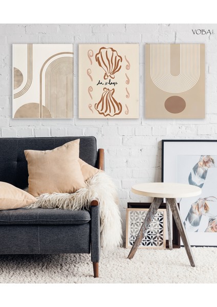 3 Parçalı Boho Iskandinav Mdf Tablo Seti