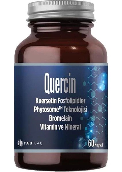 Quertecin Fitozomal Kuersetin Bromelain 60 Kapsül