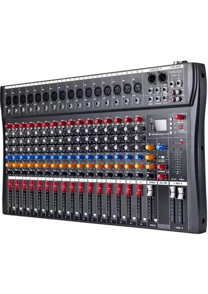 Mix Dm-16 Deck Mikser 16 Kanal Ses Mikseri (Bluetooth USB Efekt)