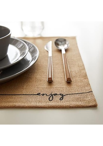 Home Textile 6'lı Enjoy Jüt Amerikan Servis Seti 45 x 35 cm modelleri