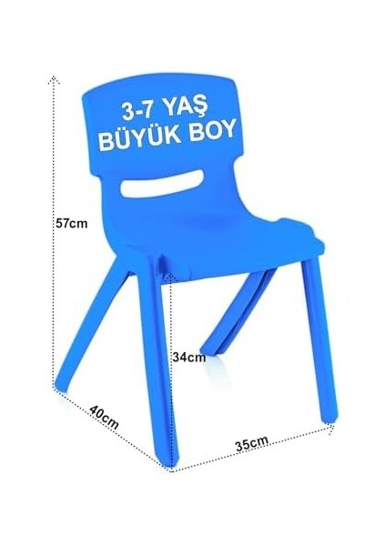 Fiore 4'lü Set Büyük Şirin Çocuk Sandalyesi Açık Mavi fiyatları