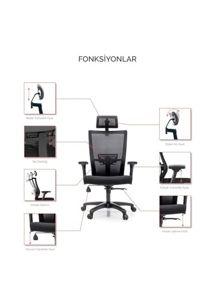 Office Vintage Toplantı Koltuğu | Çalışma Koltuğu | Ofis Koltuğu | Yükseklik Ayarlı Kolçak | Plastik Ayak fiyatları