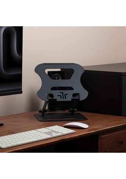 Laptop Standı Çelik Laptop Standı Bilgisayar Yükseltici Ergonomik Stand Tüm Boyutlarda Notebooklara Uygun Çelik Notebook Standı (Siyah) fiyatları