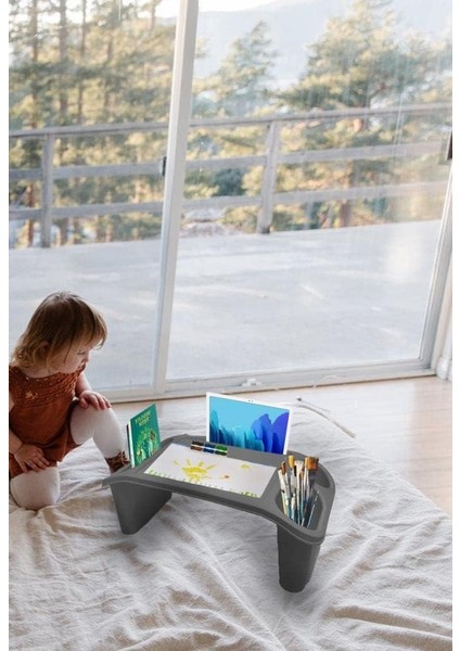 Hobi Masası Laptop Sehpası (Gri)