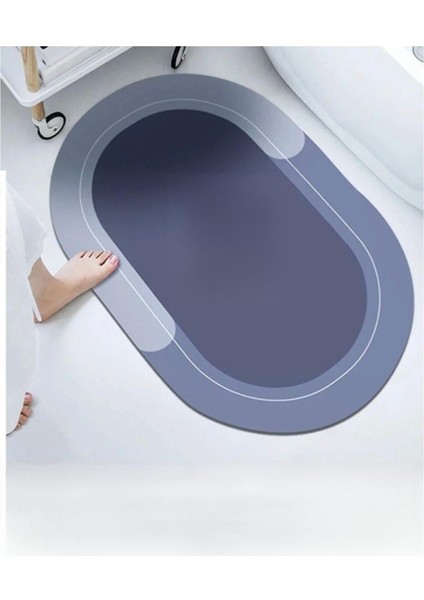 Özel Sihirli Su Emici Banyo Paspası Kaymaz Tabanlı Abdest Paspası 3,5 mm 40X60