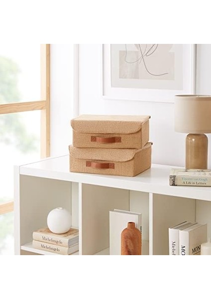 Home Textile 2'li Jüt Kapaklı Kutu Set 30 x 23 x 11 cm fiyatları