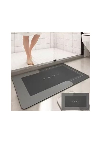 Home Sihirli Su Emici Banyo Paspası Kaymaz Tabanlı Abdest Paspası 3 mm 38X58 modelleri