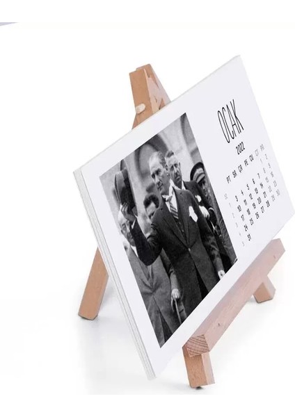 Atatürk Fotoğraflı 2026 Takvim Şövale Masa Takvimi modelleri