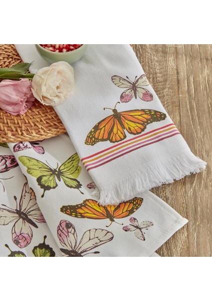 Home Butterfly %100 Pamuk 2 Parça Mutfak Havlusu