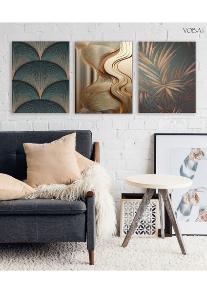 3 Lü Modern Mdf Baskı Tablo Seti