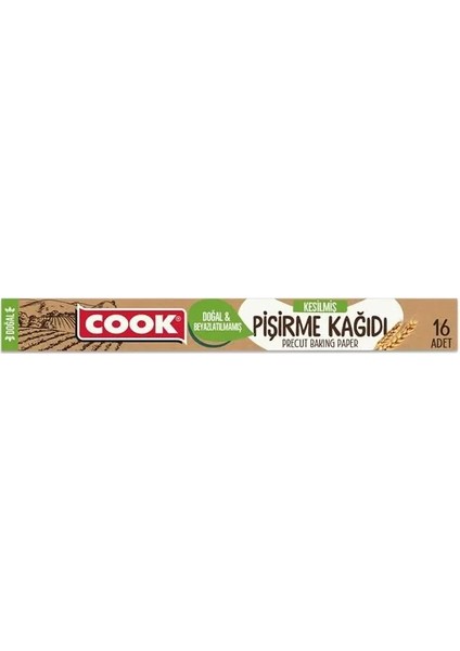 Kesilmiş Doğal Pişirme Kağıdı 37X42 Cm, 16'lı fiyatları