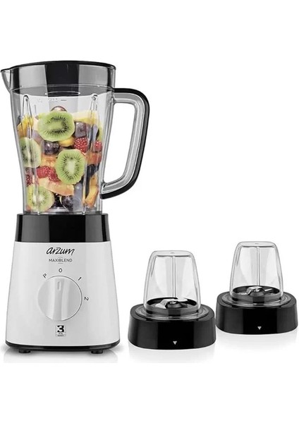 AR1057 Maxiblend Sürahi Blender, 500W, 1.5l Hacim, Paslanmaz Çelik Bıçak, Beyaz fiyatları