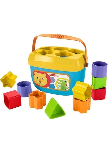 Renkli Bloklar Fisher Price Renkli Bloklar, Kova ve 10 Adet Blok, Yerleştirme Oyunu