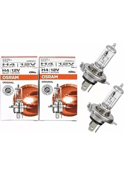 12V H4 Far Ampulü 2 Adet 64193 2x