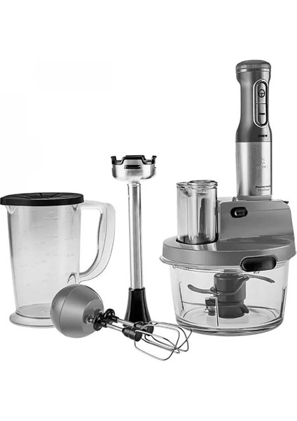 Mastermaid Prosteel 2500W 6 Bıçaklı Uzun Blender Ayaklı Cam Mutfak Robotu, Galaxy Grey